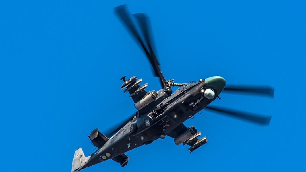 Вертолет Ка-52М уничтожил блиндаж ВСУ с личным составом в зоне группировки Центр